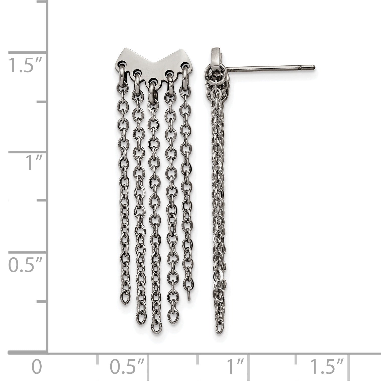 Stainless Steel Polished Drop Dangle Earrings for Women Secondary image