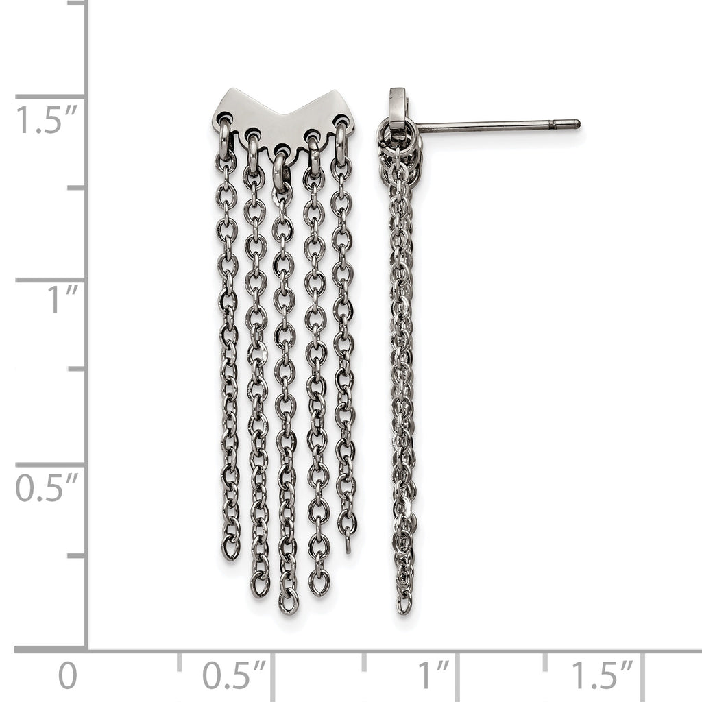 Stainless Steel Polished Drop Dangle Earrings for Women