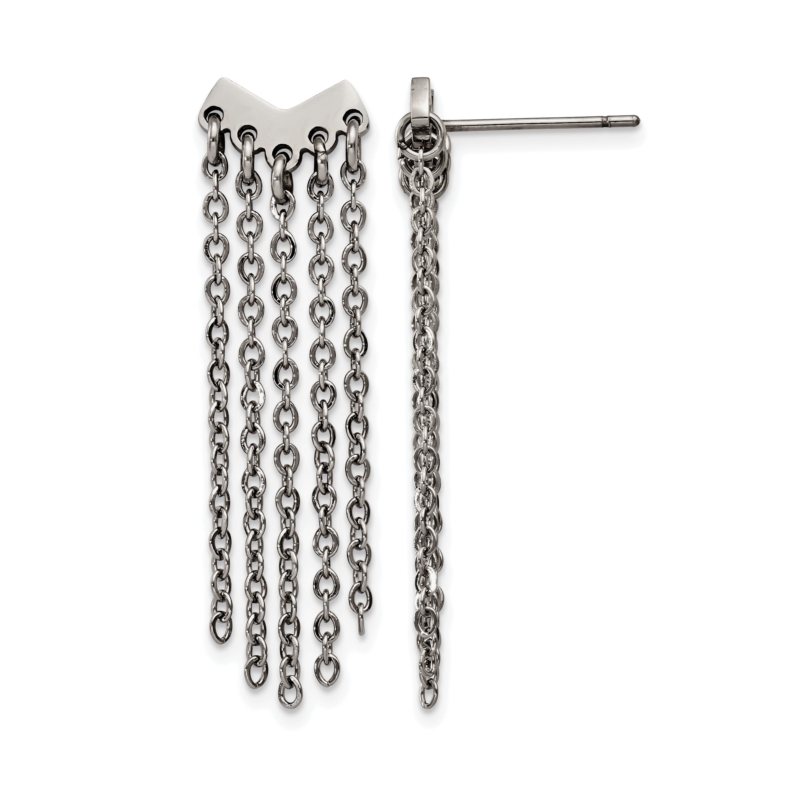 Stainless Steel Polished Drop Dangle Earrings for Women Main image