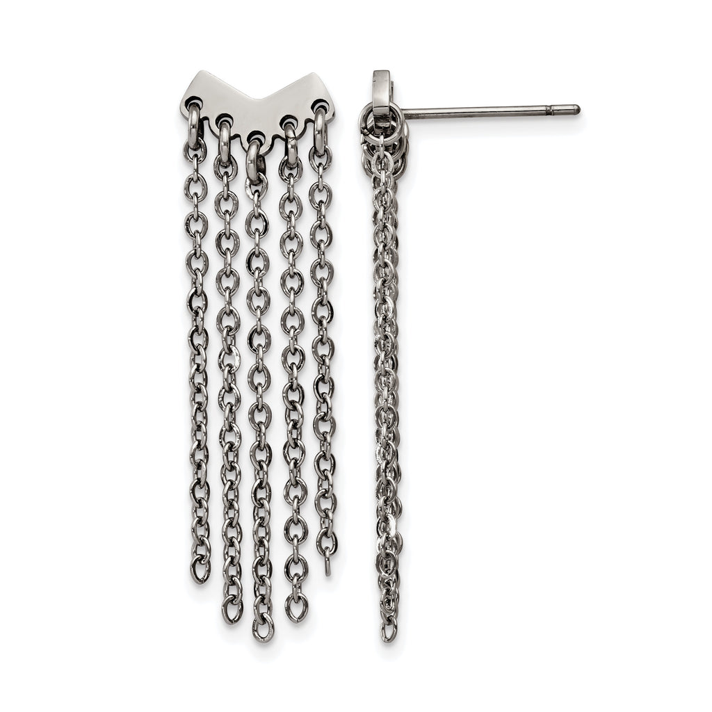 Stainless Steel Polished Drop Dangle Earrings for Women