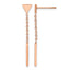 Stainless Steel Rose Gold-Tone Polished Drop Dangle Earrings for Women
