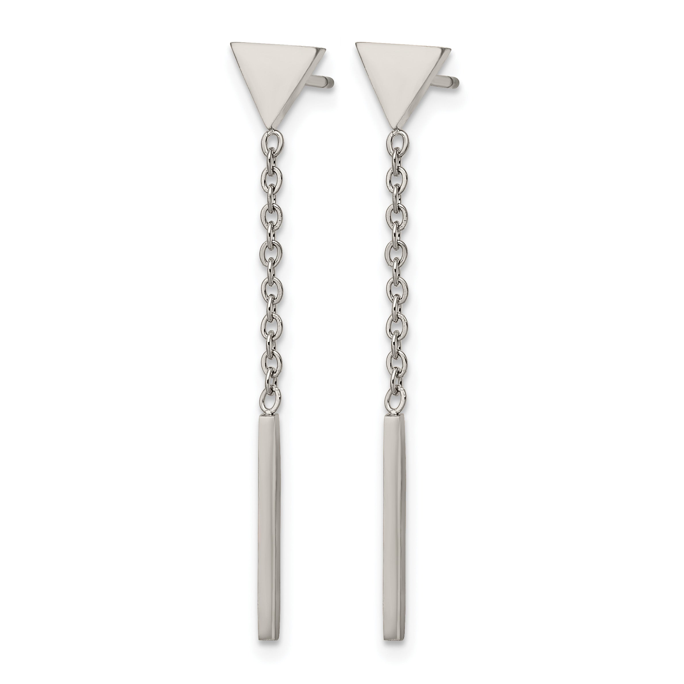Stainless Steel Polished Drop Dangle Earrings for Women