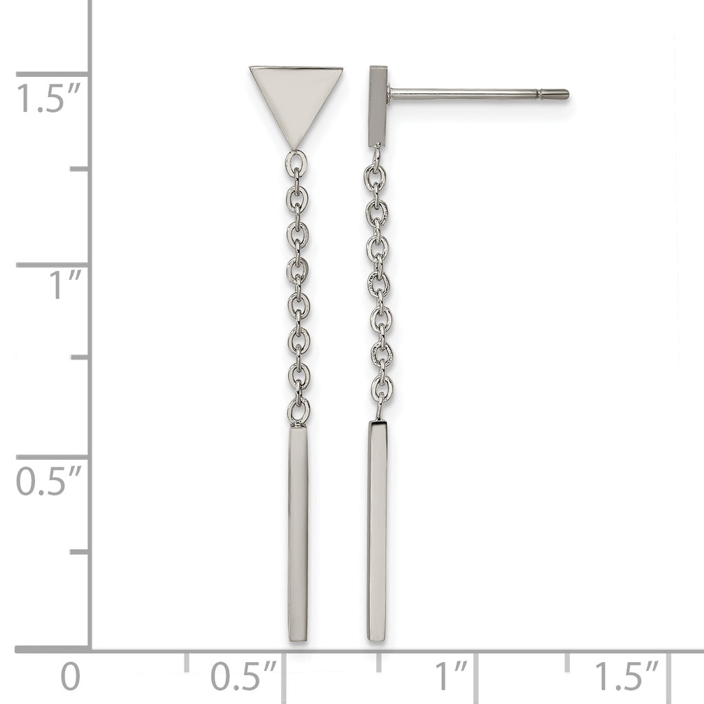 Stainless Steel Polished Drop Dangle Earrings for Women