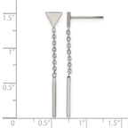 Stainless Steel Polished Drop Dangle Earrings for Women