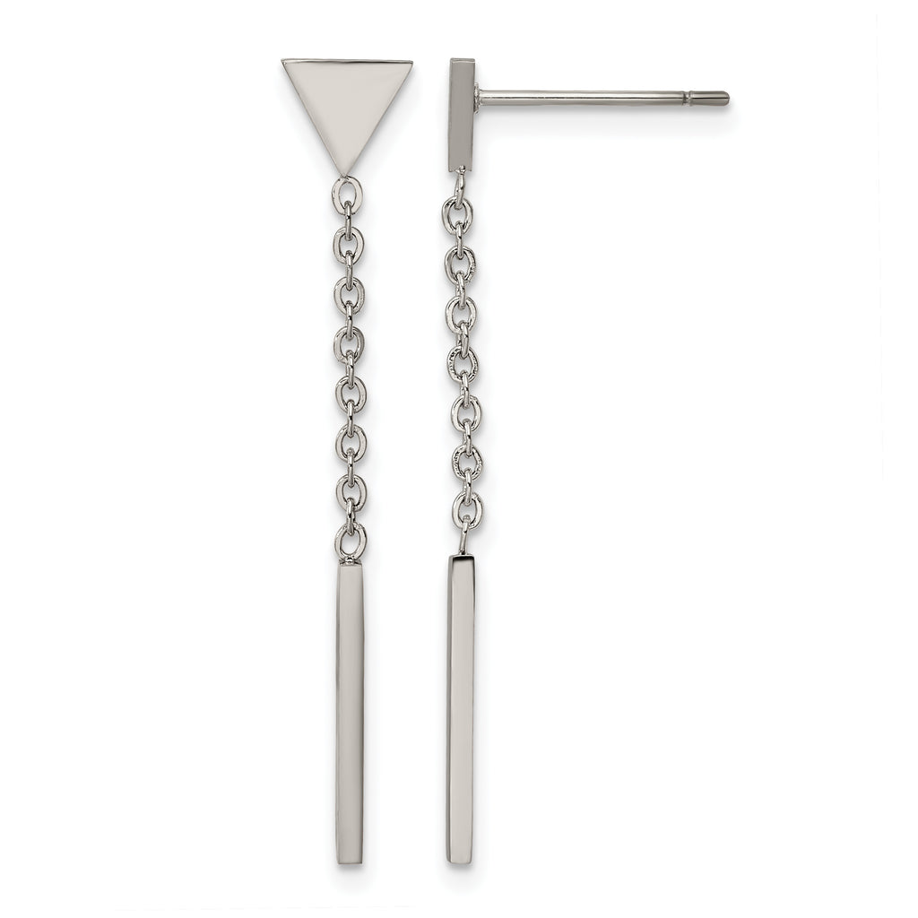 Stainless Steel Polished Drop Dangle Earrings for Women