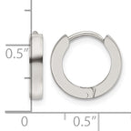 Stainless Steel Polished Hinged Huggie Hoop Earrings