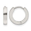 Stainless Steel Polished Hinged Huggie Hoop Earrings