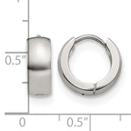 Stainless Steel Polished Hinged Huggie Hoop Earrings