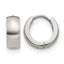 Stainless Steel Polished Hinged Huggie Hoop Earrings