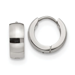 Chisel Stainless Steel Polished 5mm Hinged Hoop Earrings