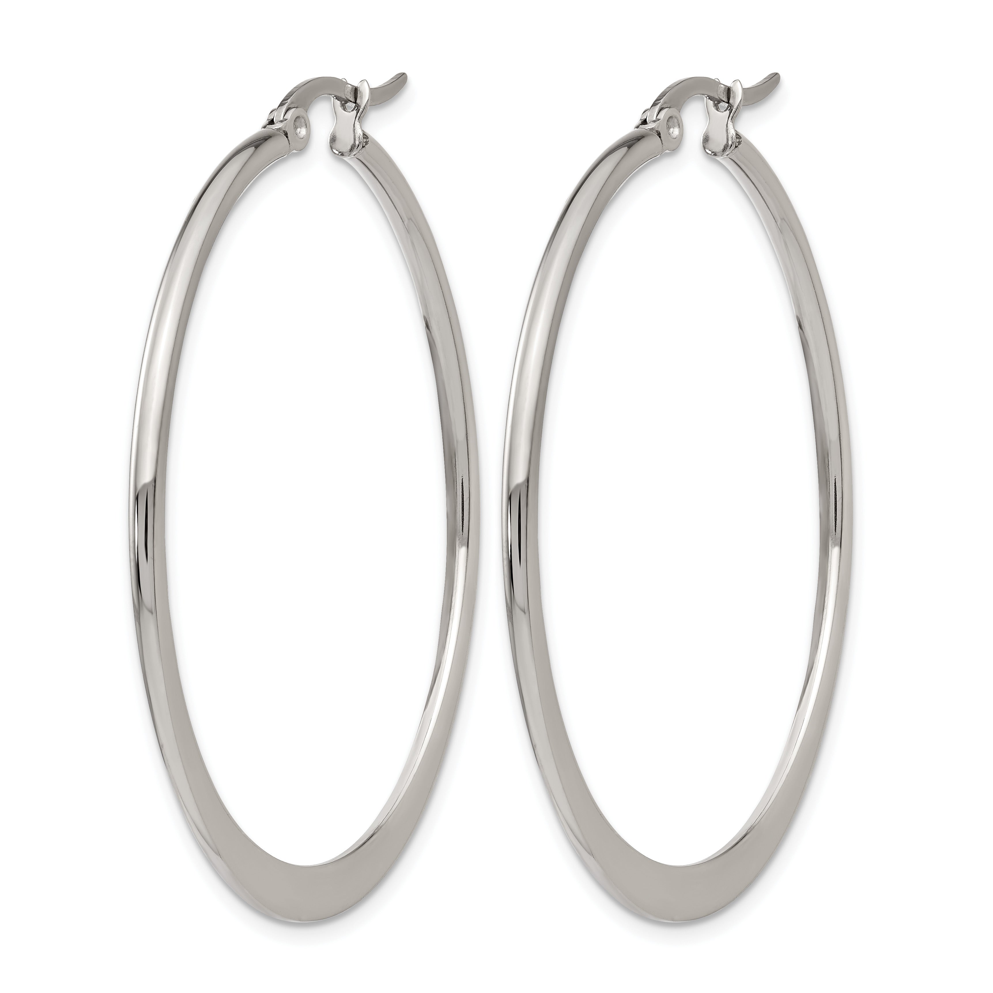 Stainless Steel Polished Hoop Earrings for Women Secondary image