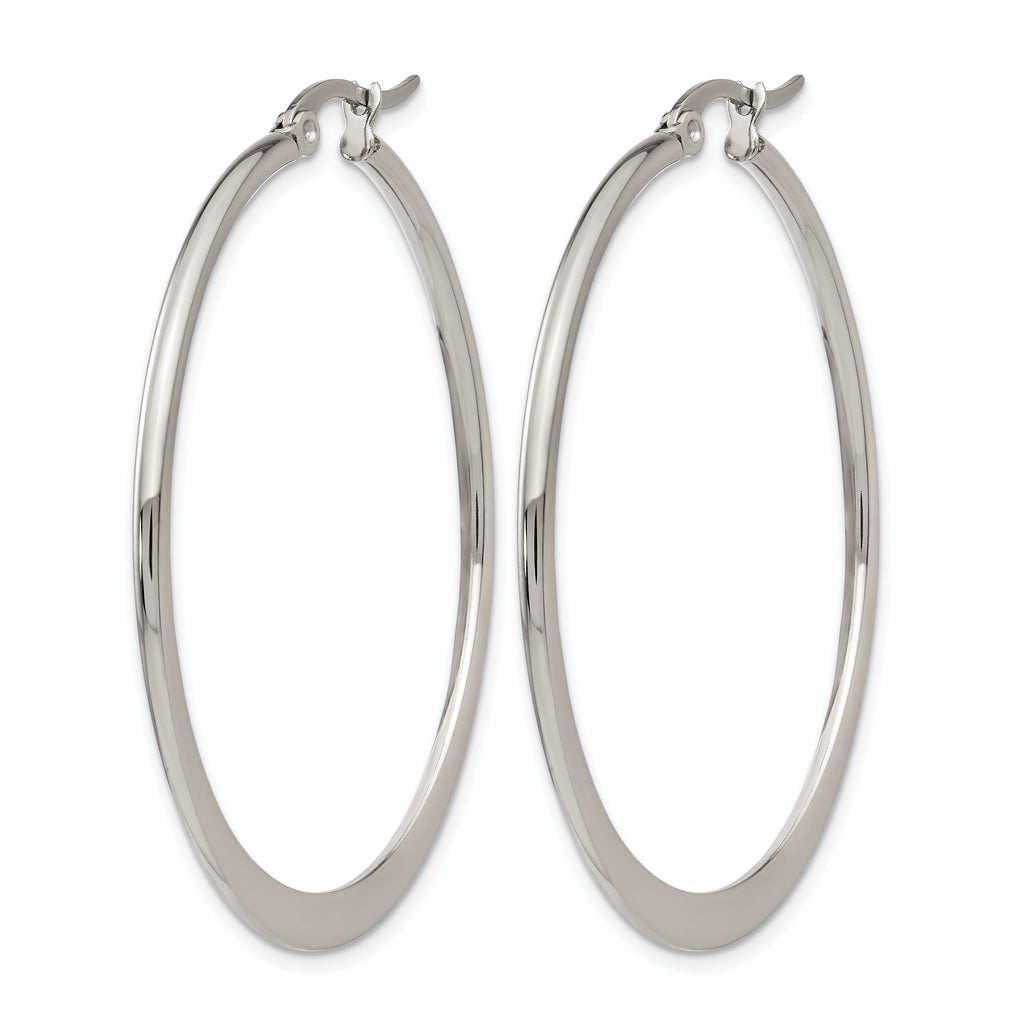 Stainless Steel Polished Hoop Earrings for Women