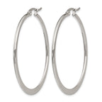 Stainless Steel Polished Hoop Earrings for Women