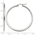 Stainless Steel Polished Hoop Earrings for Women