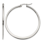 Stainless Steel Polished Hoop Earrings for Women