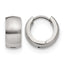 Stainless Steel Polished Hinged Huggie Hoop Earrings