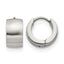 Stainless Steel Polished Hinged Huggie Hoop Earrings