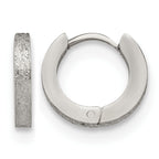 Stainless Steel Polished Hinged Huggie Hoop Earrings
