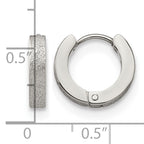 Stainless Steel Polished Hinged Huggie Hoop Earrings