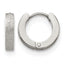 Stainless Steel Polished Hinged Huggie Hoop Earrings