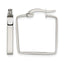 Stainless Steel Polished Square Hoop Earrings for Women