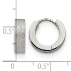 Stainless Steel Polished Hinged Huggie Hoop Earrings