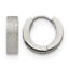 Stainless Steel Polished Hinged Huggie Hoop Earrings
