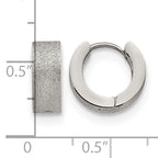 Stainless Steel Polished Hinged Huggie Hoop Earrings