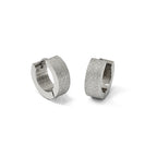 Stainless Steel Polished Hinged Huggie Hoop Earrings