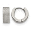 Stainless Steel Polished Hinged Huggie Hoop Earrings