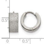 Stainless Steel Polished Hinged Huggie Hoop Earrings