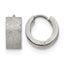 Stainless Steel Polished Hinged Huggie Hoop Earrings
