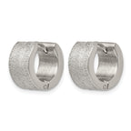 Stainless Steel Polished Hinged Huggie Hoop Earrings