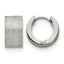 Stainless Steel Polished Hinged Huggie Hoop Earrings