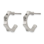 Stainless Steel Polished C-Hoop Earrings for Women