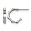 Stainless Steel Polished C-Hoop Earrings for Women