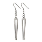 Stainless Steel Polished Twisted Drop Dangle Earrings for Women