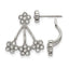 Stainless Steel Polished Crystal Drop Dangle Earrings for Women