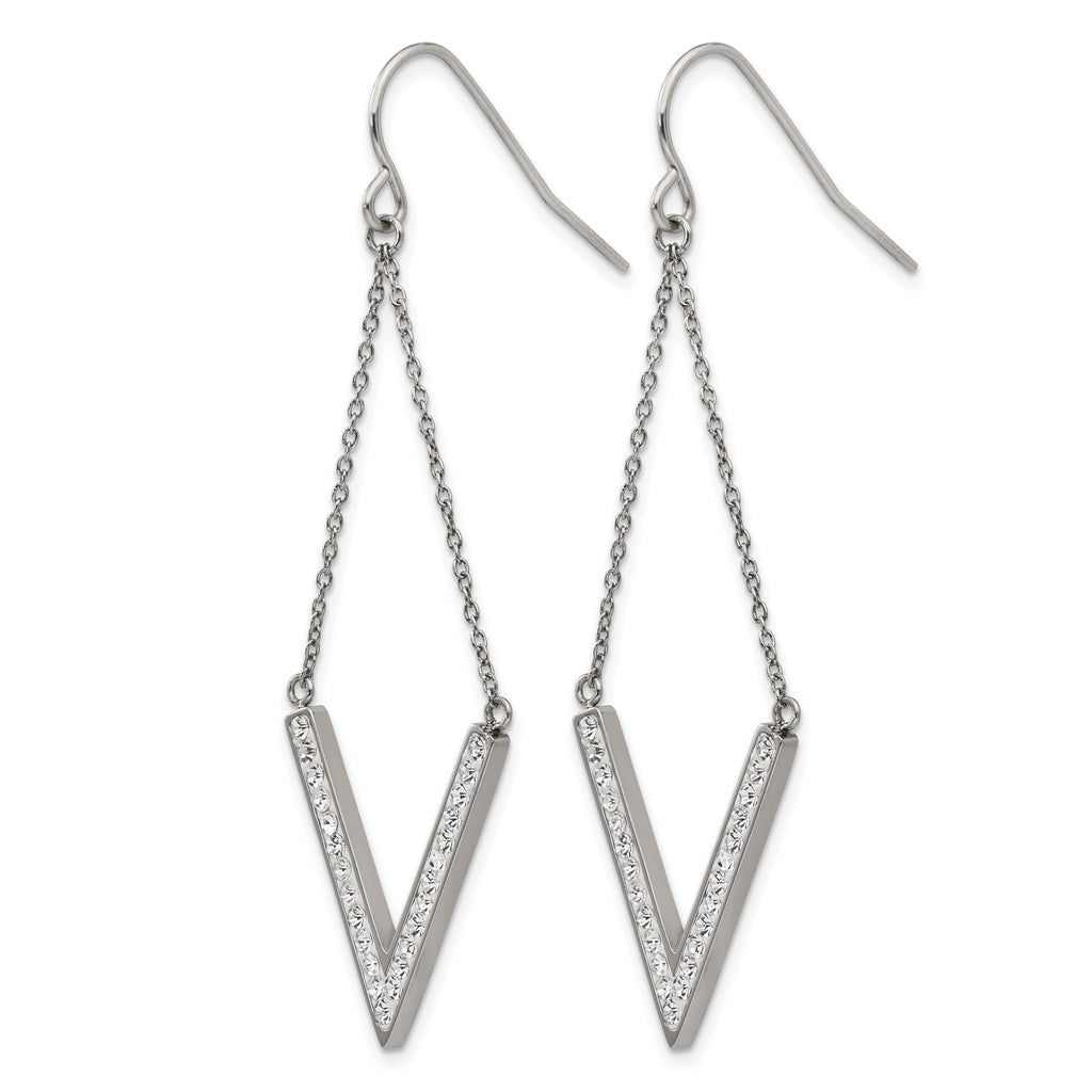 Stainless Steel Polished Drop Dangle Earrings for Women
