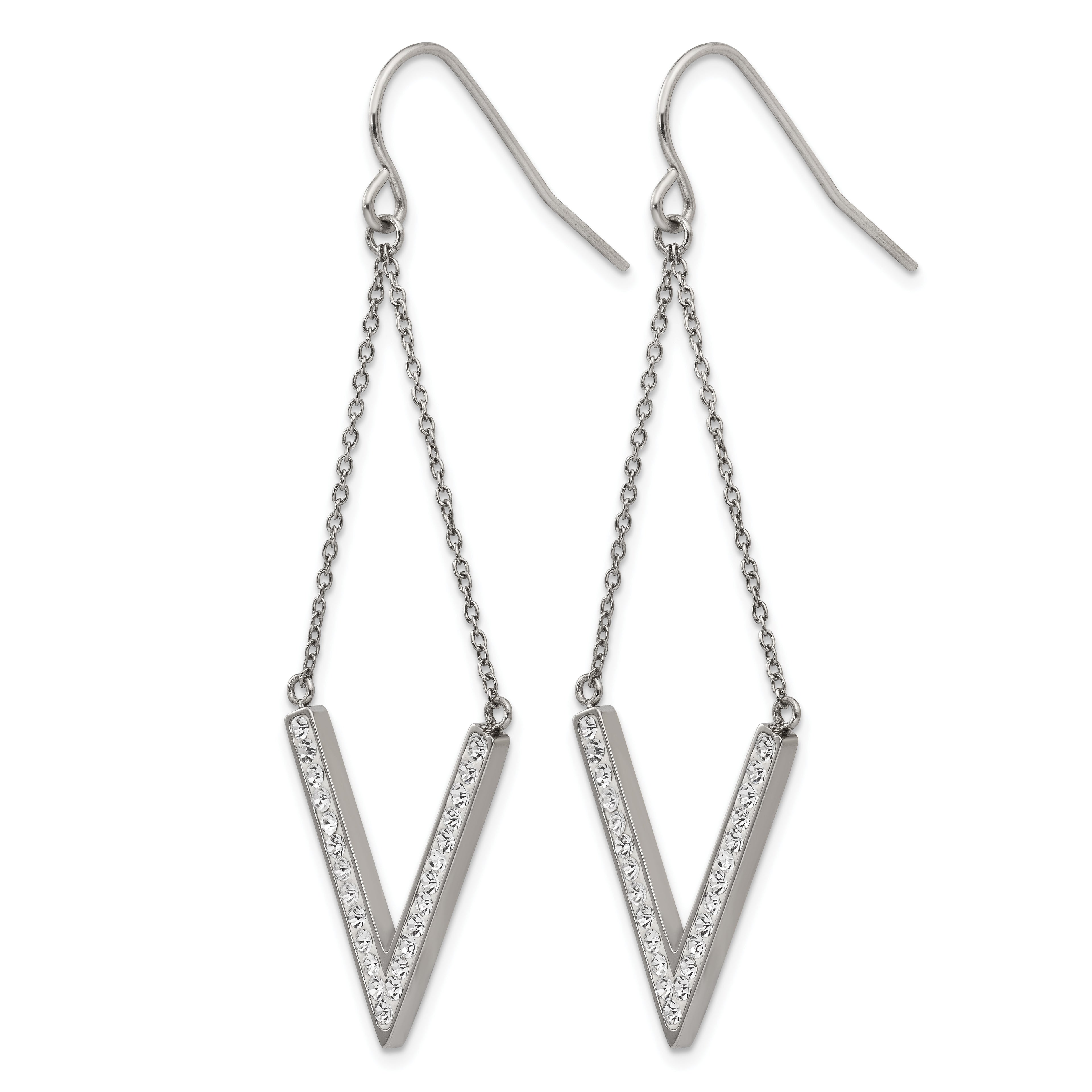 Stainless Steel Polished Drop Dangle Earrings for Women