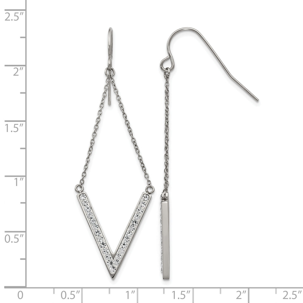 Stainless Steel Polished Drop Dangle Earrings for Women