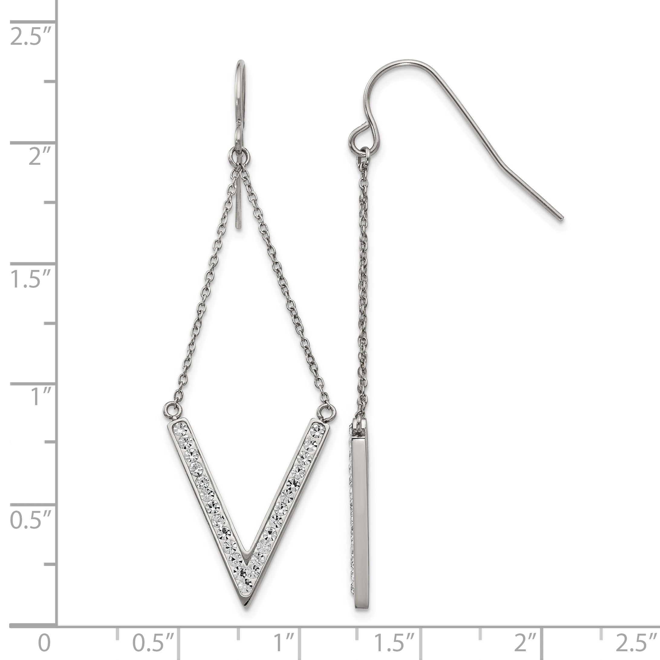Stainless Steel Polished Drop Dangle Earrings for Women