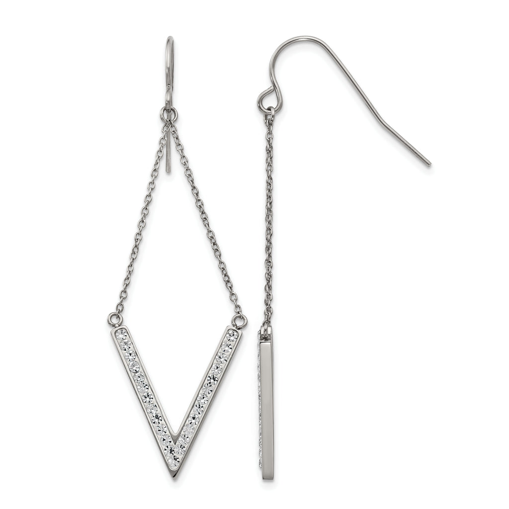 Stainless Steel Polished Drop Dangle Earrings for Women