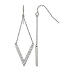 Stainless Steel Polished Drop Dangle Earrings for Women
