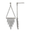 Stainless Steel Polished Cubic Zirconia Drop Dangle Earrings for Women