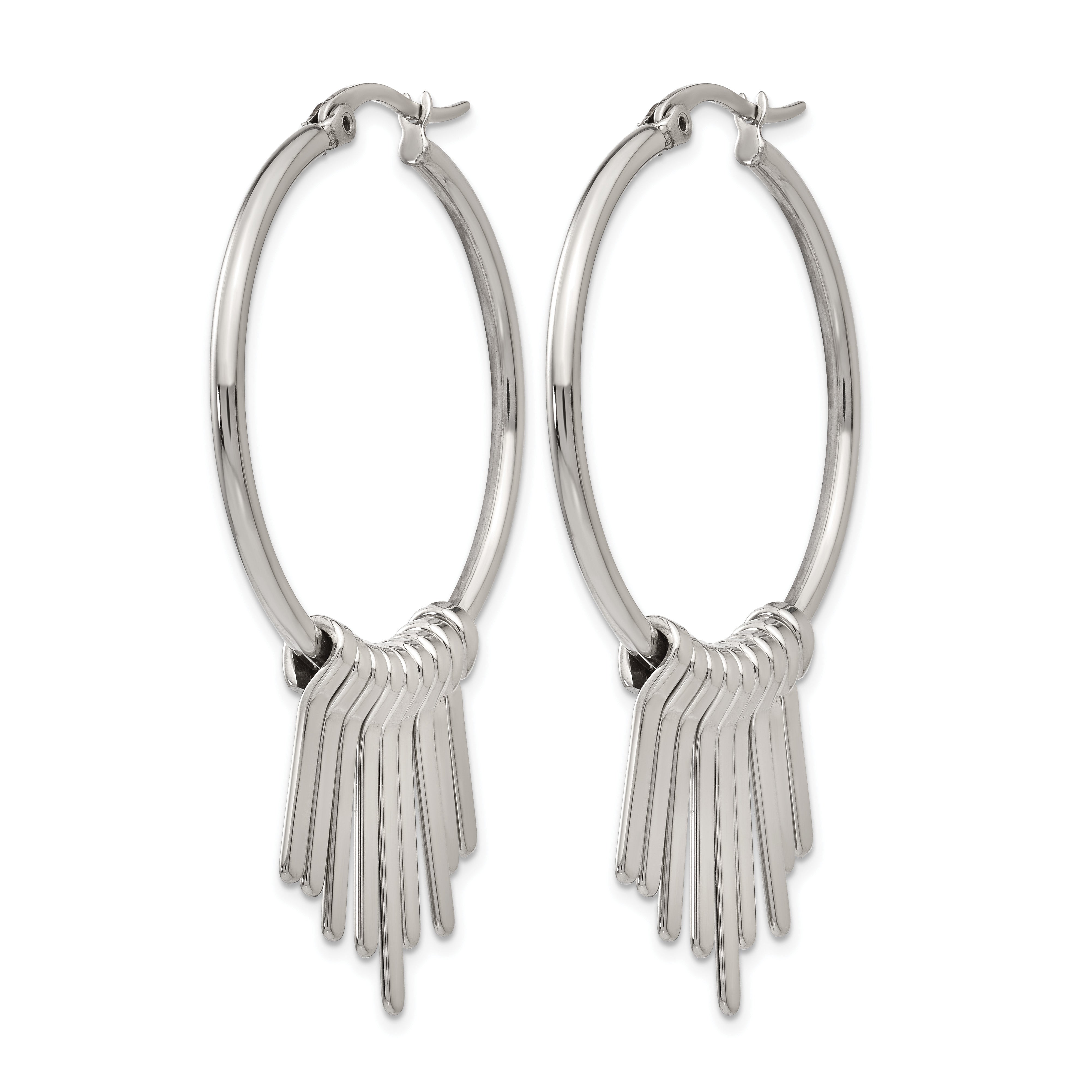 Stainless Steel Polished Hoop Earrings for Women Secondary image