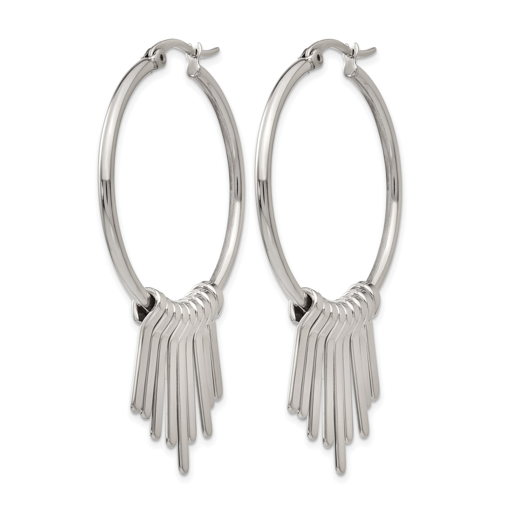 Stainless Steel Polished Hoop Earrings for Women
