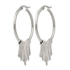 Stainless Steel Polished Hoop Earrings for Women