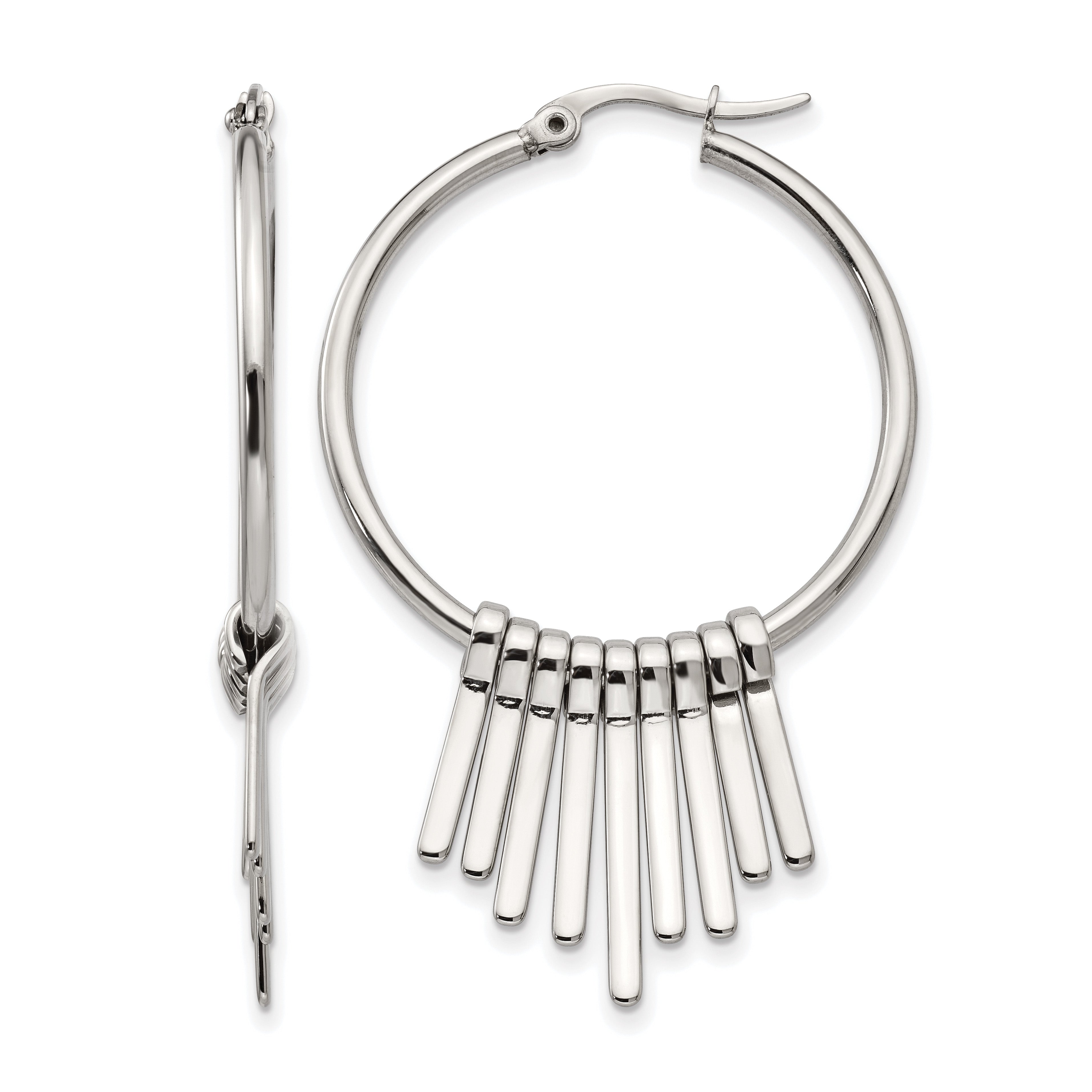 Stainless Steel Polished Hoop Earrings for Women Main image