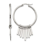 Stainless Steel Polished Hoop Earrings for Women